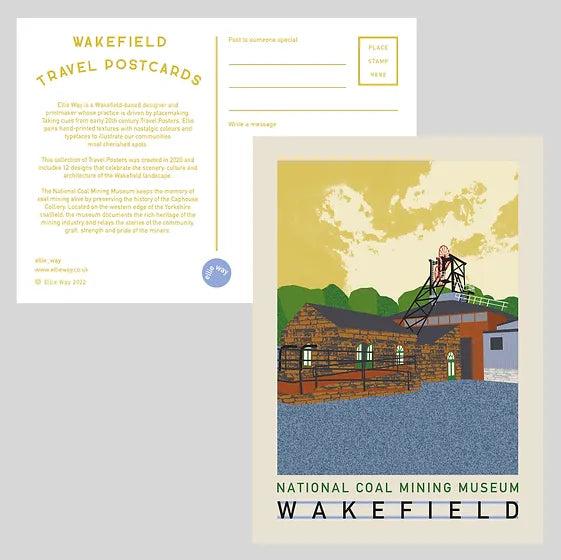 National Coal Mining Museum Wakefield Postcard by Ellie Way