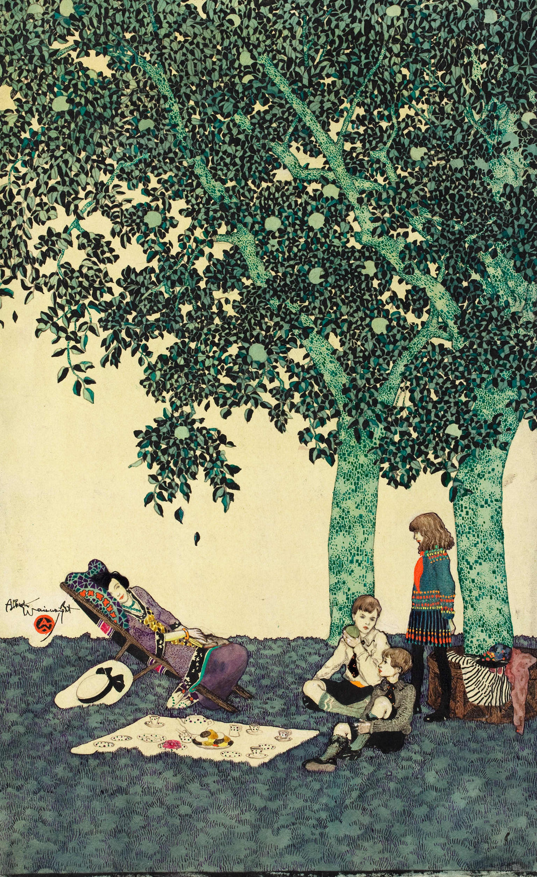 Albert Wainwright, A Picnic, 1923 - A2 Print