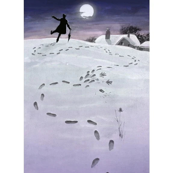 A Man Walking in the Snow Greetings Card Pack