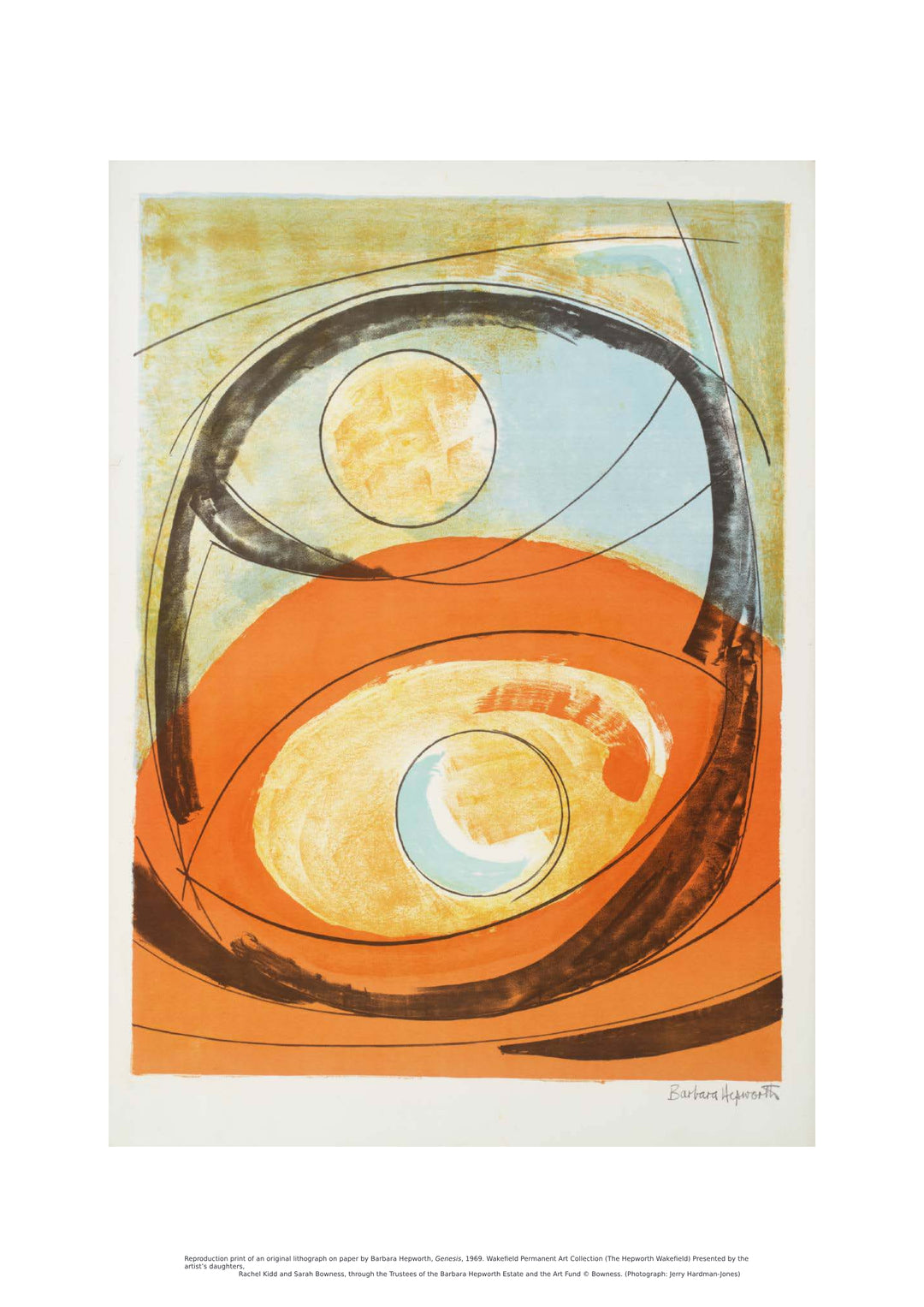 Barbara Hepworth, Genesis, 1969 - A3 Print