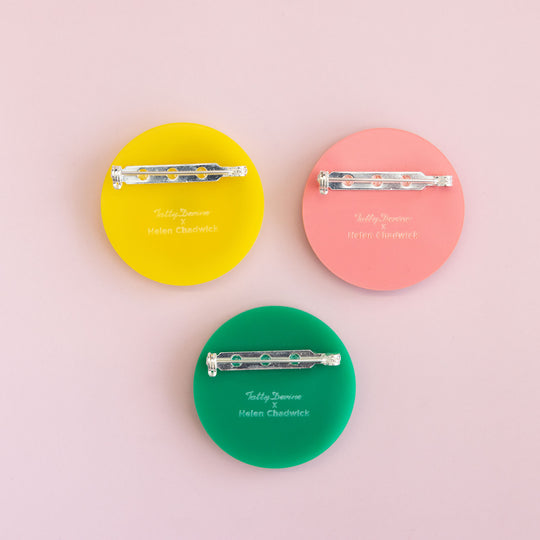Tatty Devine X Helen Chadwick Wreaths To Pleasure Brooch Yellow