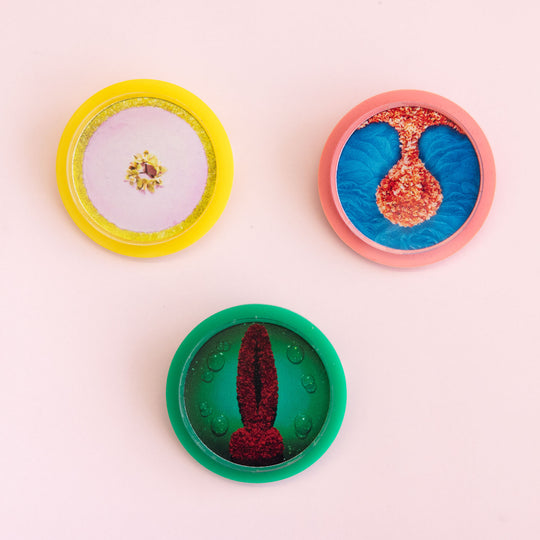 Tatty Devine X Helen Chadwick Wreaths To Pleasure Brooch Yellow