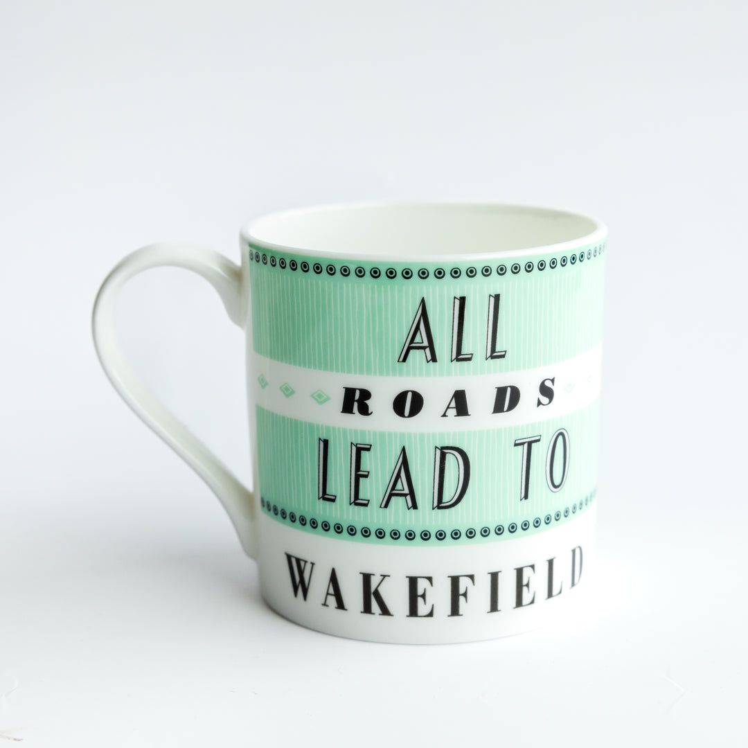 All roads Lead to Wakefield Mug Green