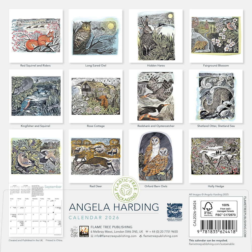 2026 Angela Harding Mini Wall Calendar