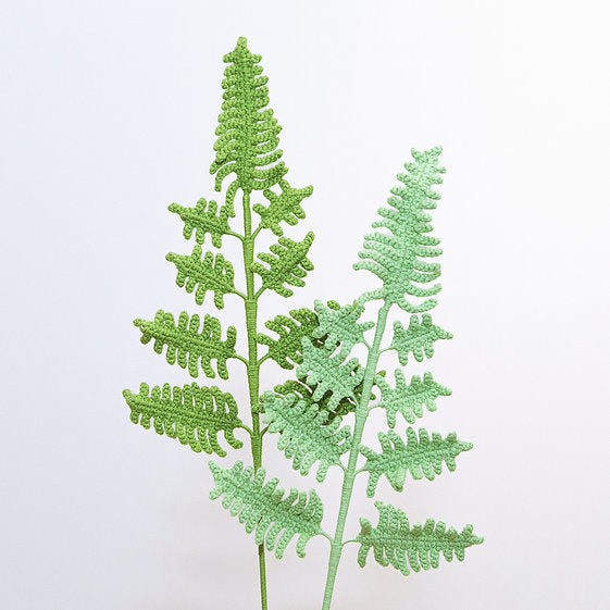 Green Achillea Leaf Crochet Flower