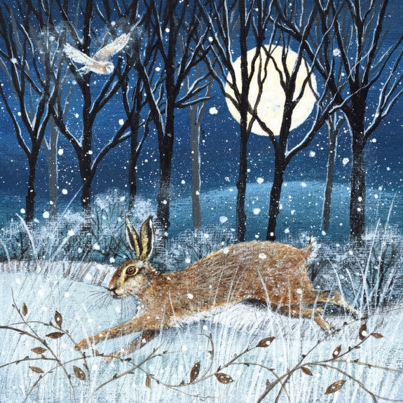 Hare, Moon and Owl Greetings Card Pack
