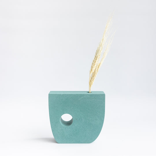 Hepworth Block Vase, Green Stackable Short