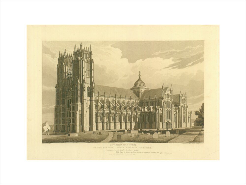 W. Tayleure, South West View of Beverley Minster, 1817