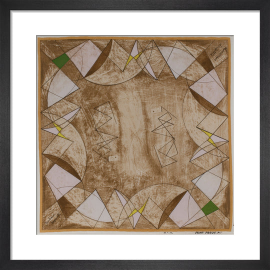 Barbara Hepworth, Landscape Sculpture, Design for Ascher Scarf, 1947