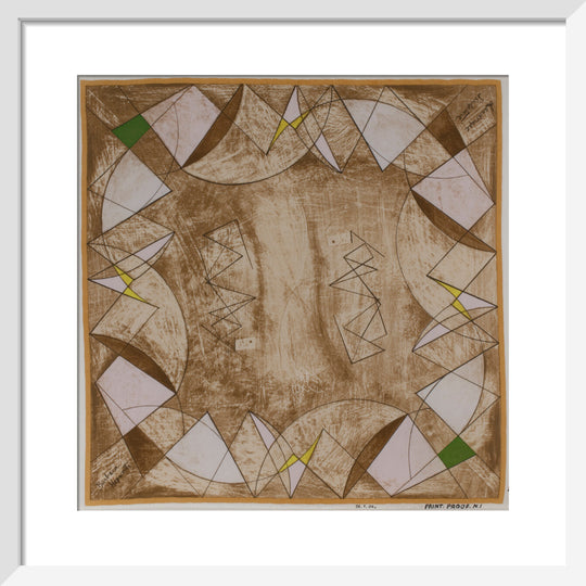 Barbara Hepworth, Landscape Sculpture, Design for Ascher Scarf, 1947