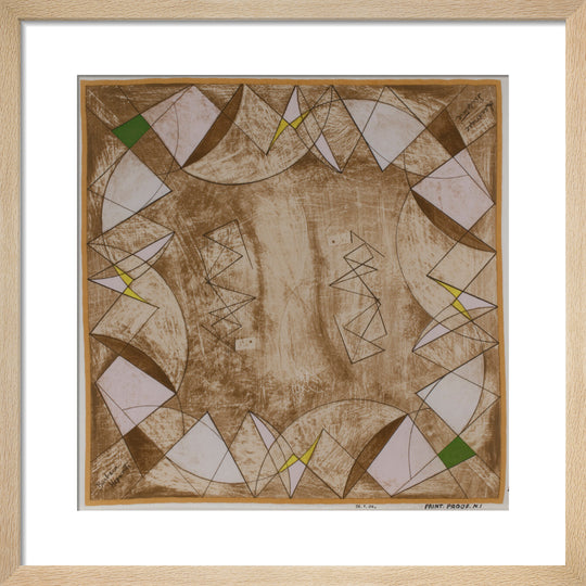 Barbara Hepworth, Landscape Sculpture, Design for Ascher Scarf, 1947