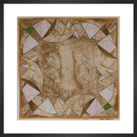 Barbara Hepworth, Landscape Sculpture, Design for Ascher Scarf, 1947