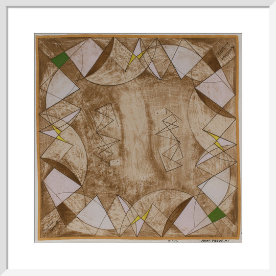 Barbara Hepworth, Landscape Sculpture, Design for Ascher Scarf, 1947