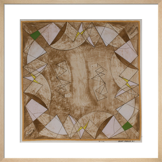 Barbara Hepworth, Landscape Sculpture, Design for Ascher Scarf, 1947