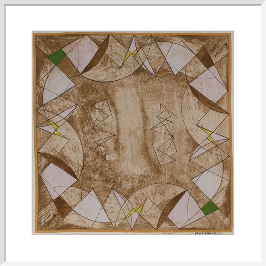 Barbara Hepworth, Landscape Sculpture, Design for Ascher Scarf, 1947