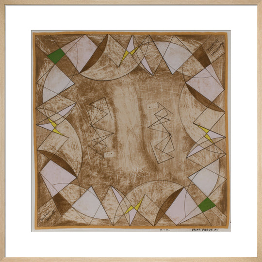 Barbara Hepworth, Landscape Sculpture, Design for Ascher Scarf, 1947