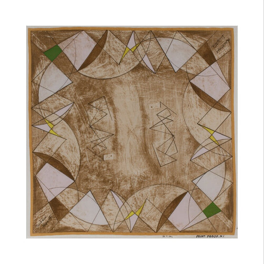 Barbara Hepworth, Landscape Sculpture, Design for Ascher Scarf, 1947