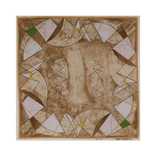 Barbara Hepworth, Landscape Sculpture, Design for Ascher Scarf, 1947