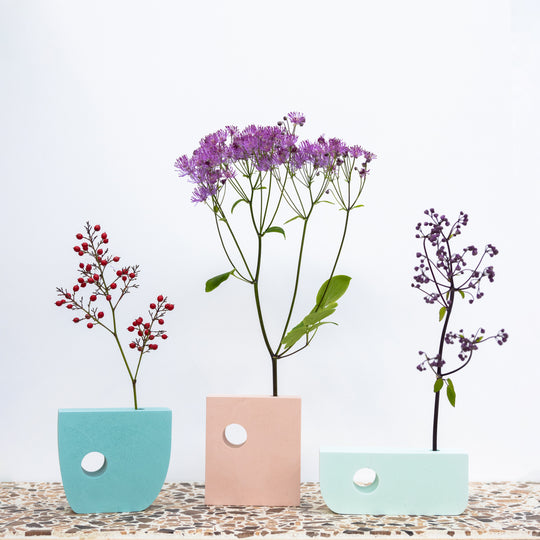 Hepworth Block Vase, Green Stackable Short