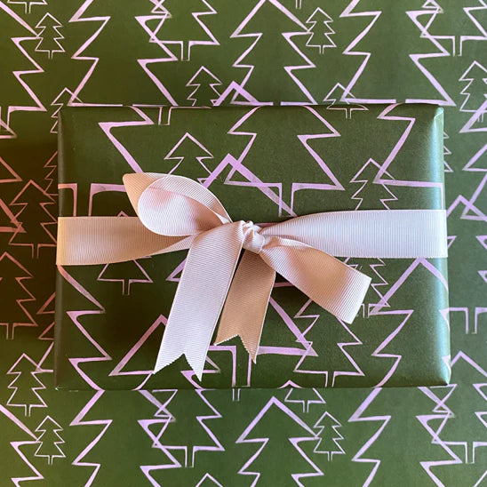 Olive and Lilac Christmas Gift Wrap