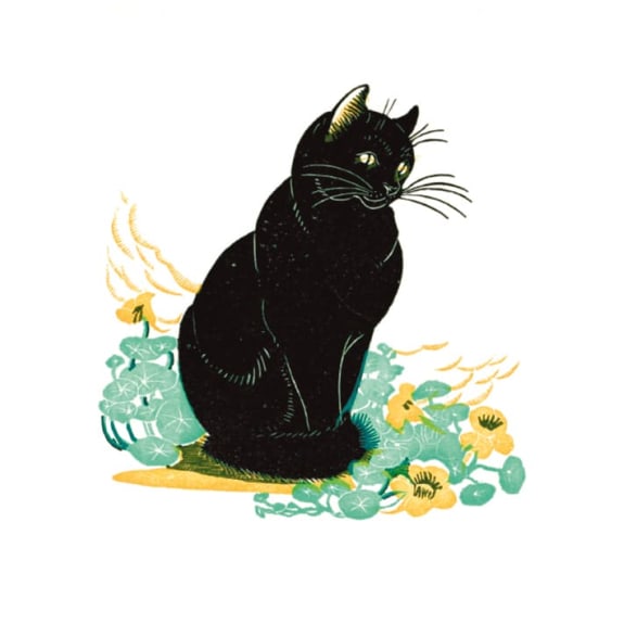 Lucky Cat Greetings Card