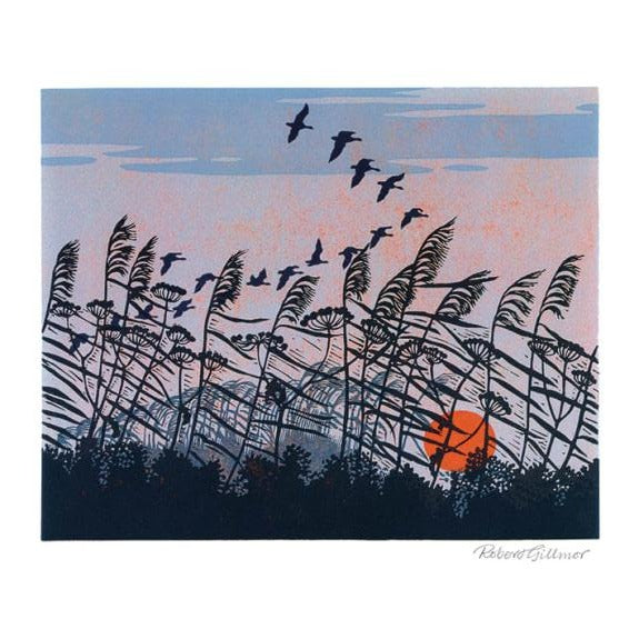 Sunset Flight Greetings Card