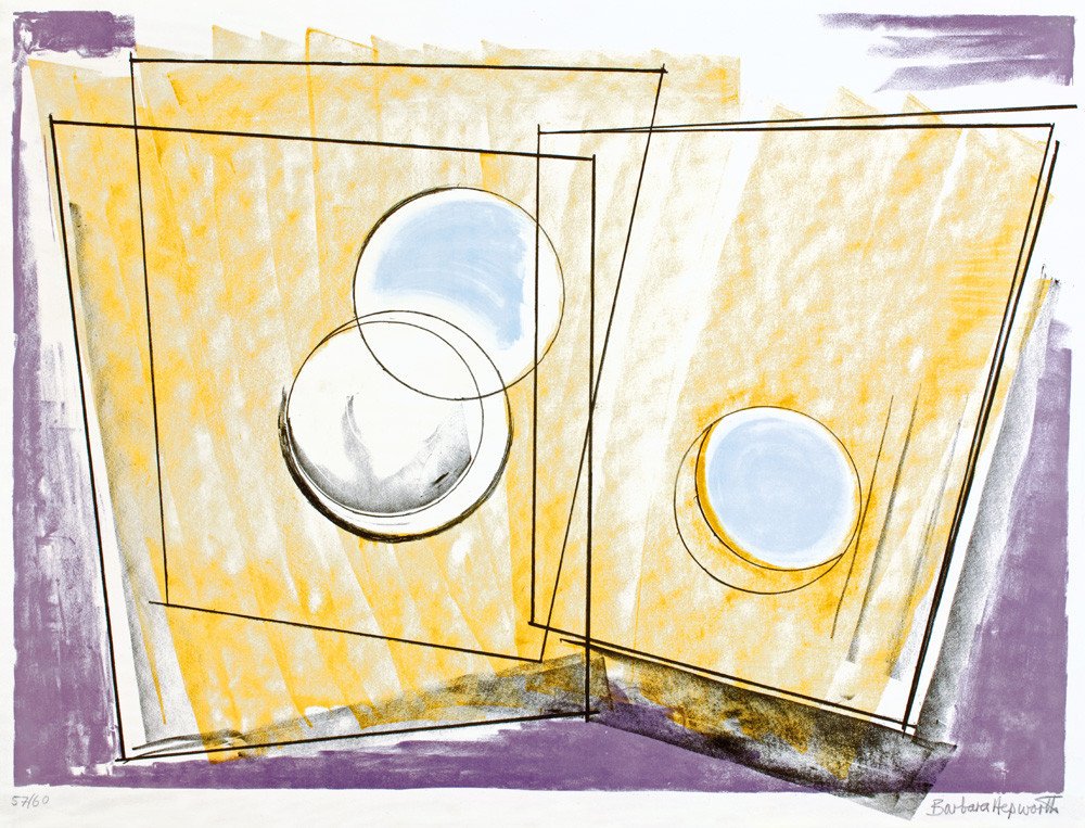 Oblique Forms Mini Print by Barbara Hepworth