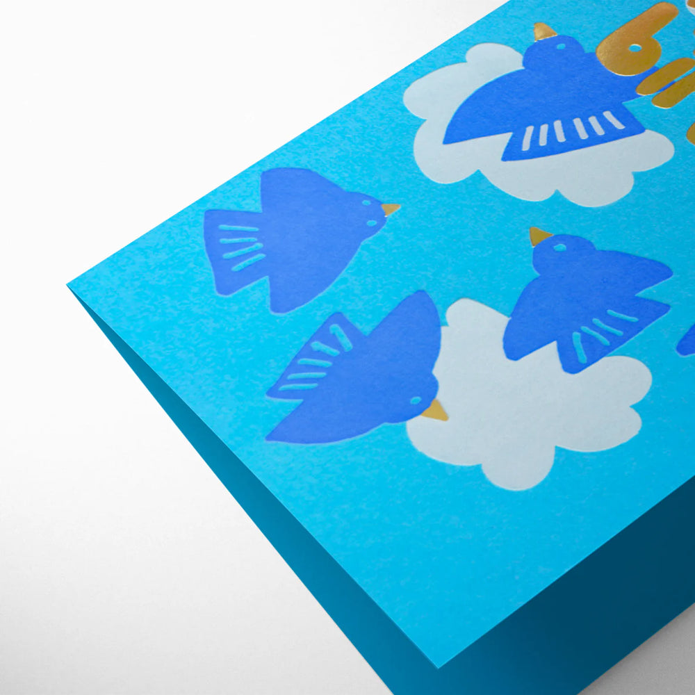 Joyful Birds in Flight Greetings Card