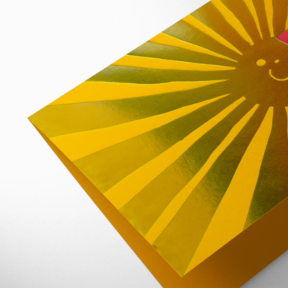 Gold Sunshine Greetings Card