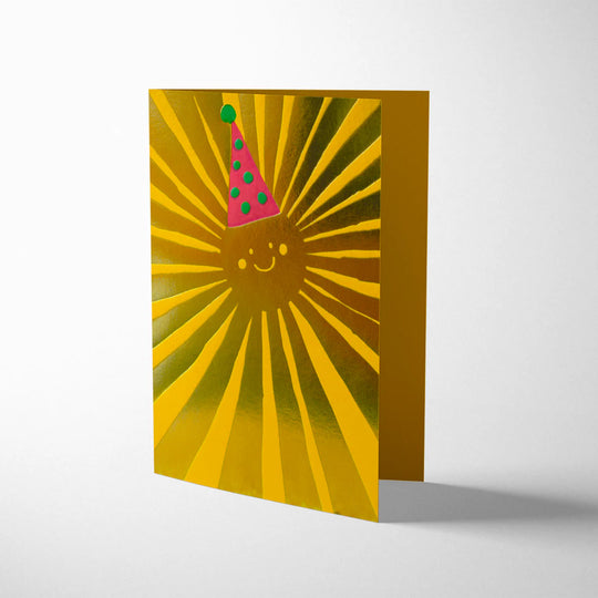 Gold Sunshine Greetings Card