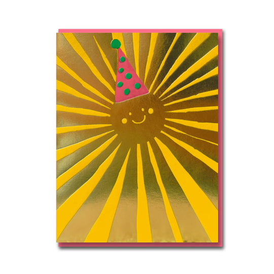 Gold Sunshine Greetings Card