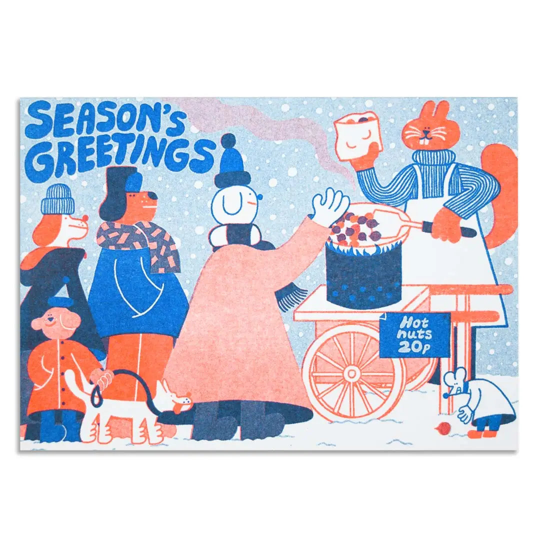 Squirrel Selling Nut Card by Yuk Fun