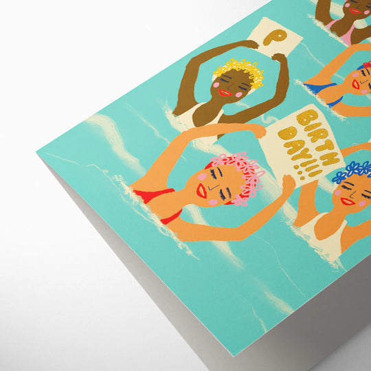Syncronised Girls Greetings Card