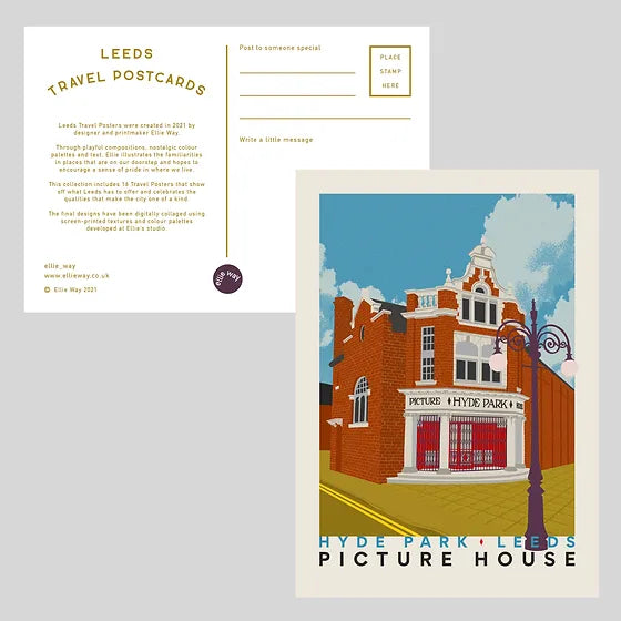 Hyde Park Picture House Leeds Postcard by Ellie Way
