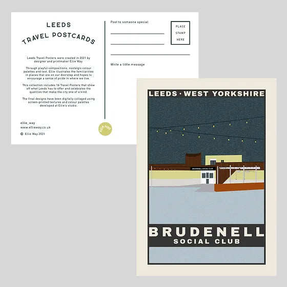 Brudenell Social Club Leeds Postcard by Ellie Way