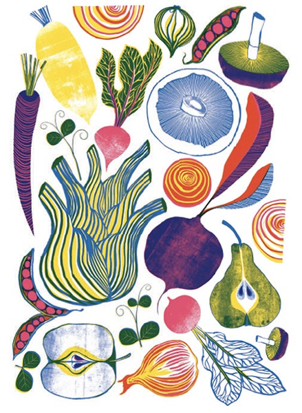 Roots, Shoots and Fruits Greetings Card