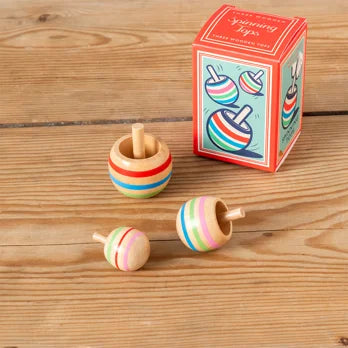 Wooden Spinning Tops (Set of 3)