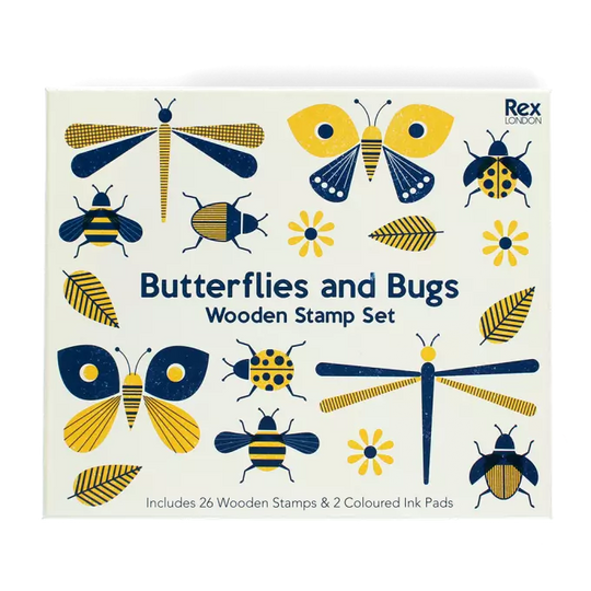 Wooden Stamp Set - Butterflies and Bugs