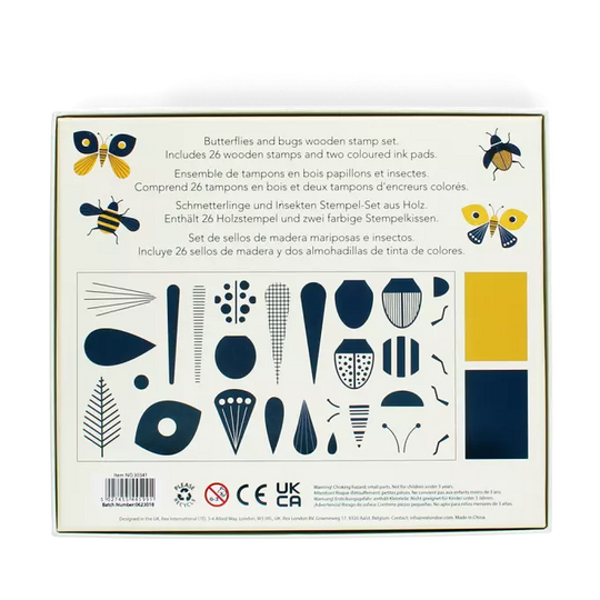 Wooden Stamp Set - Butterflies and Bugs