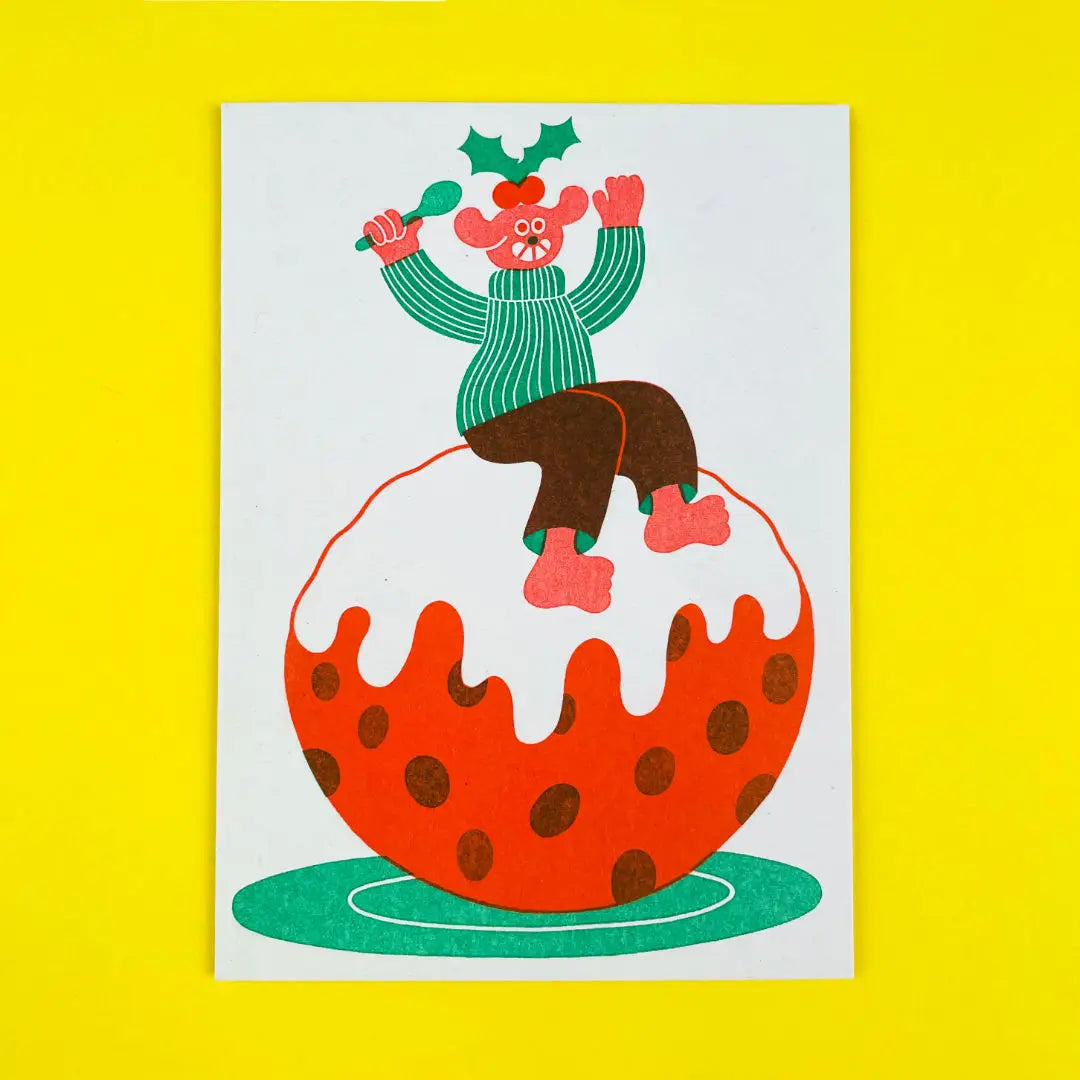 Christmas Pudding Card by Yuk Fun