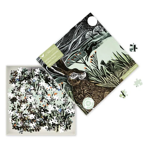 Hidden Hares Jigsaw by Angela Harding