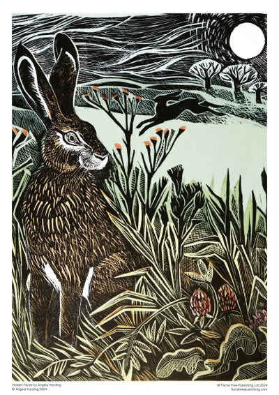 Hidden Hares Jigsaw by Angela Harding