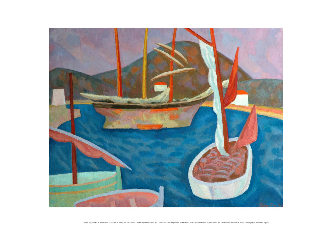 Roger Fry, Boats in a Harbour (St-Tropez), 1915 - A3 Print