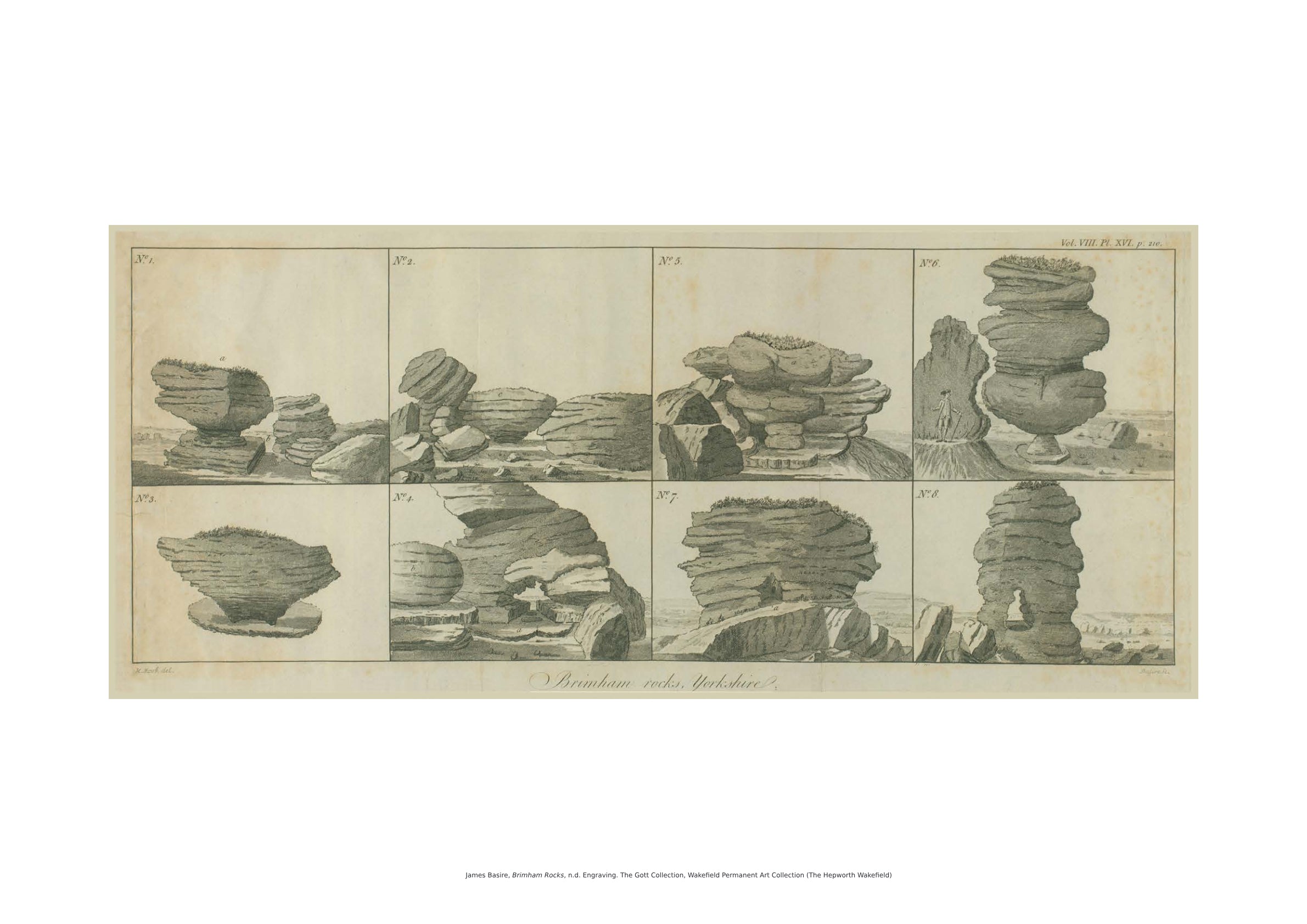 Brimn Rocks James Basire, Brimham Rocks - A3 Print – The Hepworth Wakefield Enterprises