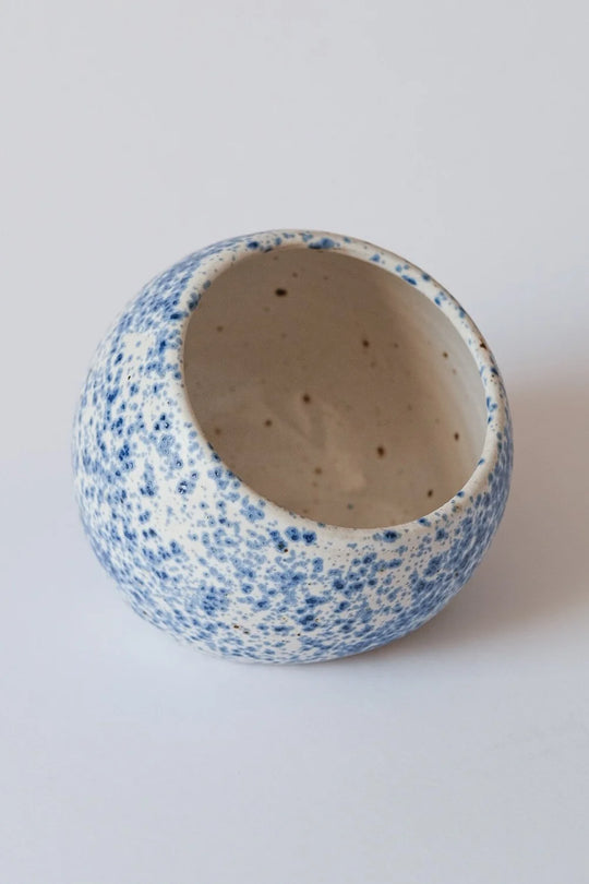 Salt Pig in Blue Spatter by Ceramics by Simon