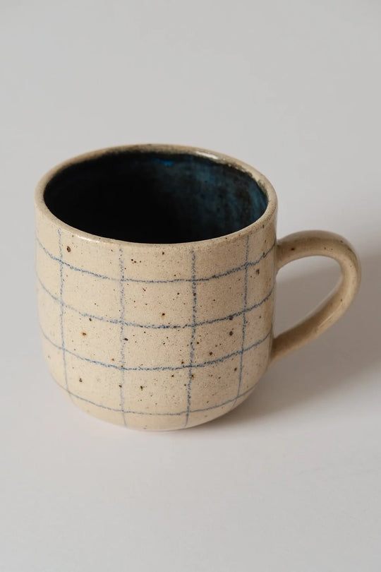 Mug in Gingham by Ceramics by Simon