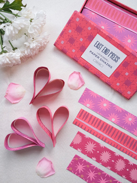 Paper Chain Kit by East End Press - Pink & Red