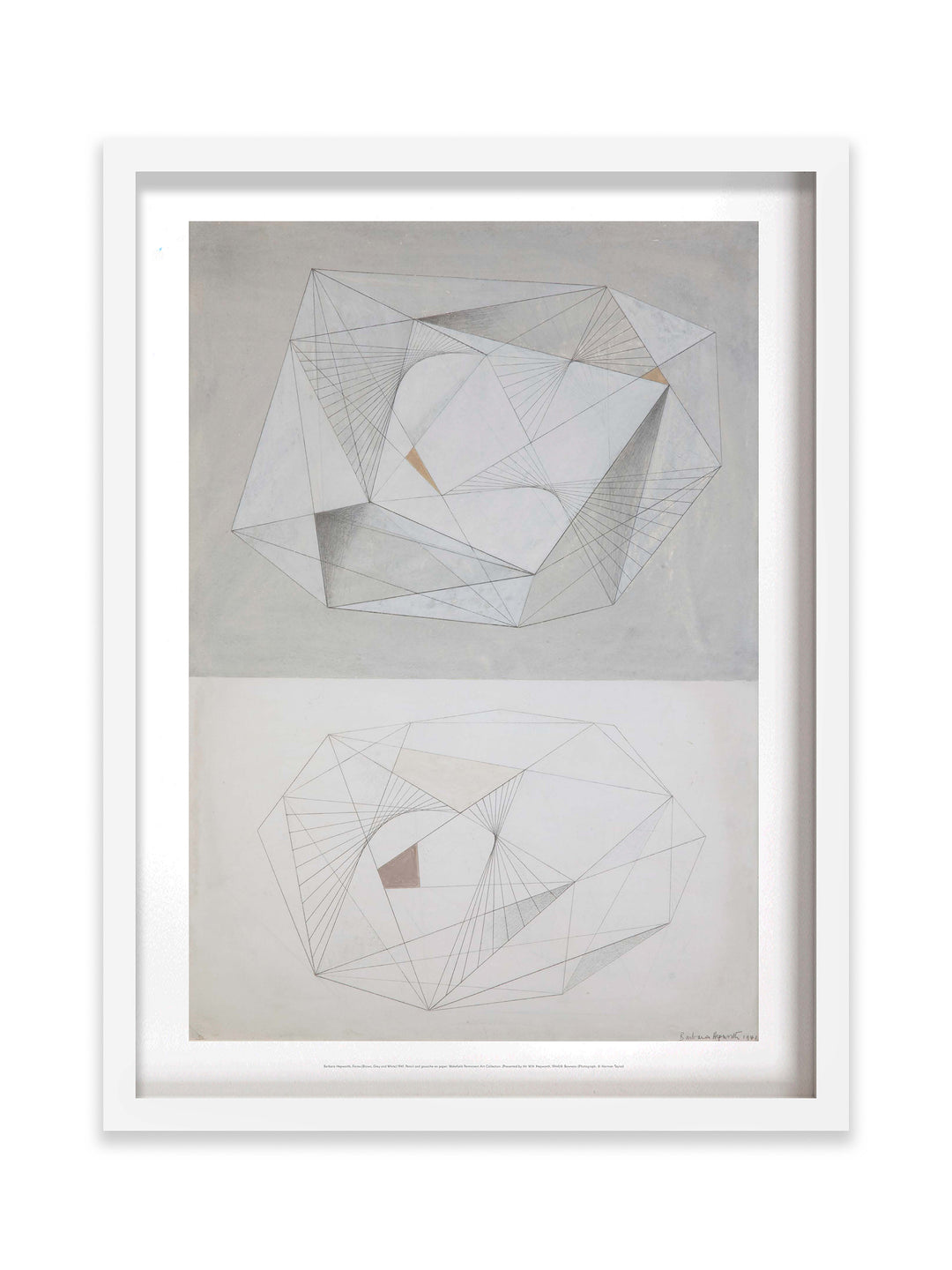 Framed Forms (Brown, Grey and White) by Barbara Hepworth