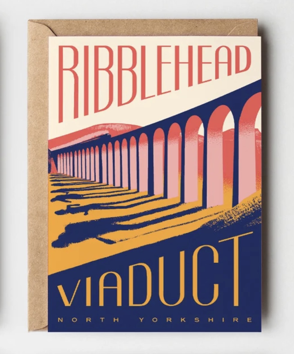 Ribblehead Viaduct Greetings Card by Tall Paul Kelly