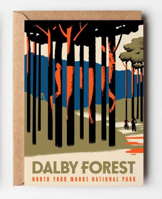 Dalby Forest Greetings Card by Tall Paul Kelly